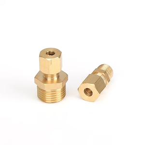 Conector <span class=keywords><strong>de</strong></span> Compresión <span class=keywords><strong>de</strong></span> Latón para Tubos <span class=keywords><strong>de</strong></span> 1/8", 1/4", 3/8", 1/2" OD X G, Adaptador Macho para Líneas <span class=keywords><strong>de</strong></span> Agua/<span class=keywords><strong>Gas</strong></span>/Aceite para Sistemas <span class=keywords><strong>de</strong></span> Tuberías Industriales - Product Image 2