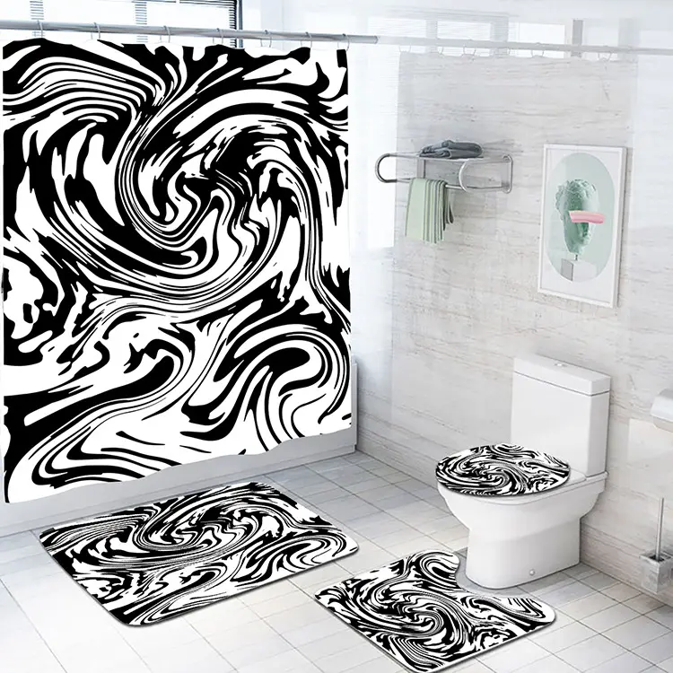 A3376 stampa digitale tende da doccia personalizzate di diverse dimensioni tende da bagno impermeabili per tende da bagno