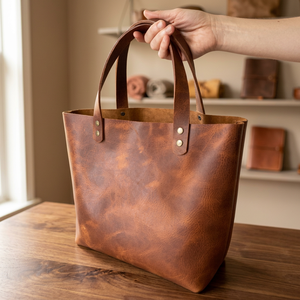 Bolso de Mujer 100% Cuero de Búfalo Original, Impermeable, con Dos Correas, Anti-Robo, Gran Capacidad, Duradero, Ligero y Plegable con Cierre - Product Image 1