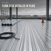 Tôle de plancher en acier de type ouvert YX51-226-678, 0,8 mm-3 mm, galvanisée, pour dalle composite