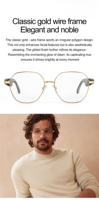 Lunettes Intelligentes Sans Fil BT 6.0 Audio Ouvert, Lunettes de Soleil Audio avec Réduction de Bruit ENC, Appels Mains Libres, Étanchéité IP67