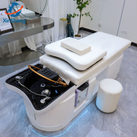 Lit de Lavage Japonais pour Tête, Fauteuil de Shampooing pour Salon de Coiffure Moderne, Équipement de Spa Capillaire