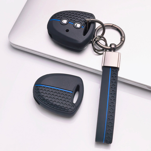 Funda para llave de Toyota Hilux <span class=keywords><strong>Vigo</strong></span> Yaris Corolla Rav4 Vitz Echo Classic 2 con llavero, antiarañazos, a prueba de golpes, suave al tacto, nueva - Product Image 2