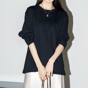 T-shirt ample à manches longues pour femme, style coréen, haut décontracté - Product Image 4