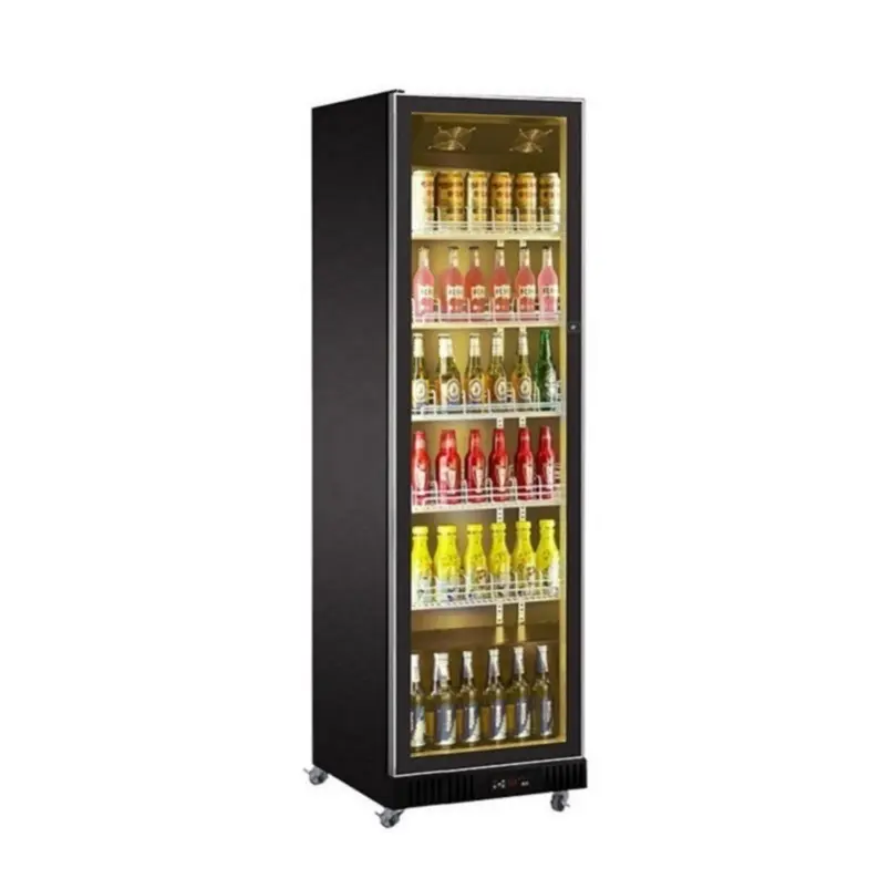 Barra de vidro para porta com exibição, frigorífico para bebidas, refrigerador de cerveja