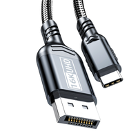 Haute définition 16K type-c DP2.1 câble 2M Thunderbolt adaptateur d'affichage PVC Compatible 8K4K Nylon tressé paire torsadée moniteur