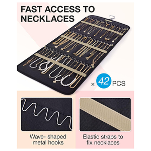 Organizador de Joyas Colgante con Ganchos Metálicos, para Collares y Anillos en Armario, Pared o Puerta - Product Image 2