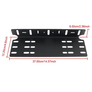 Support de fixation de plaque d'immatriculation pour pare-chocs avant de voiture, avec bande lumineuse LED, en alliage d'aluminium. - Product Image 3