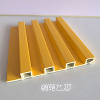 Panneau mural WPC bleu en composite bois-plastique PVC, revêtement extérieur imperméable, antistatique, résistant à l'humidité, commerce et divertissement