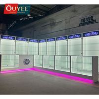 Vitrine de présentation en verre pour chichas et narguilés, mobilier de magasin de tabac, éclairage LED, écologique, durable et robuste