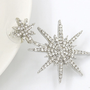 Rhinestone Stars Ear Jackets <strong>Earrings</strong> for Women and Girls,Studs Chic Fashion Crystal Star <strong>Front</strong> <strong>Back</strong> Stud <strong>Earring</strong> Set - Product Image 2