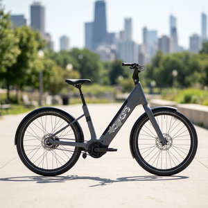 Vélo hybride 27,5 pouces, cadre en aluminium, freins à disque doubles, 10 vitesses, fourche confortable, selle confortable, utilisation sur route pour adultes - Product Image 2
