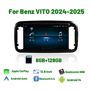 Lecteur multimédia <span class=keywords><strong>vidéo</strong></span> pour voiture 12,8 pouces, radio Android 14 8+128G pour Benz VITO 2024-2025, Carplay, Android Auto, navigation GPS, BT 4G - Product Image 2