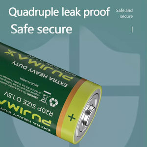 Batterie Originali PUJIMAX R20P 1.5v Formato D, 2 Pezzi, Batterie al Carbonio Extra Heavy Duty per Torce, Fornelli a Gas, Scaldabagni - Product Image 4