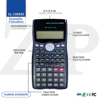 Calculatrice scientifique rose Fx-570MS, 401 fonctions, 40 constantes scientifiques, non programmable, alimentée par piles, pour étudiants en ingénierie