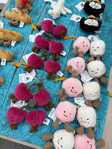 Móc khóa mèo Jelly Fun siêu mềm mại, mặt phẳng, hình quả cầu có sừng, trang trí túi xách, nhồi bông PP, bán buôn, đồ chơi giảm stress - Product Image 2