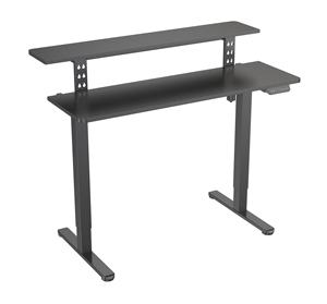 Supports en V Conception <span class=keywords><strong>de</strong></span> <span class=keywords><strong>bureau</strong></span> à double couche assis pour se tenir debout Hauteur réglable <span class=keywords><strong>Bureau</strong></span> à domicile avec repose-pieds <span class=keywords><strong>micro</strong></span>-réglables JSD5-01-DS - Product Image 2