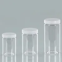 Bocaux en plastique transparents vides, pièces, 8OZ, pour le miel, rondes, de qualité alimentaire, en PET