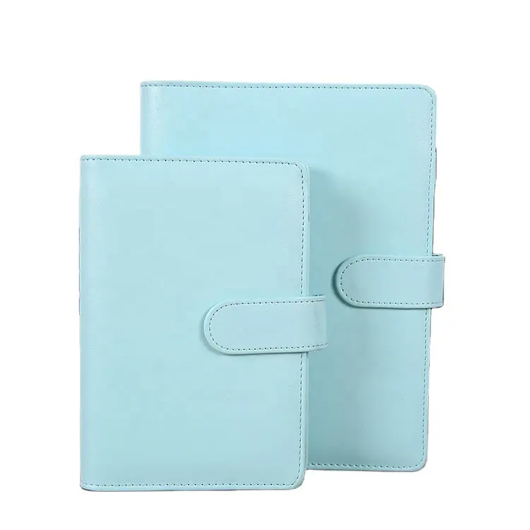 Cuốn Sách Nhà Cung Cấp 3 Vòng Binder 80 Trang Pu Da Mềm Bìa A5 Máy Tính Xách Tay