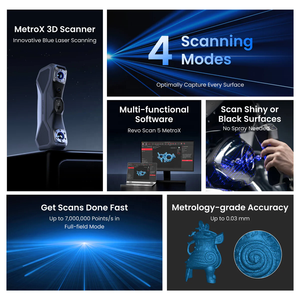 Garis Laser biru revopint dan pemindai <span class=keywords><strong>3D</strong></span> Cepat cahaya terstruktur medan penuh - Product Image 2