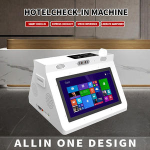 Vente directe usine Huilan Nouveau terminal de point de vente de bureau Caisse enregistreuse 18,5 pouces Double écran tactile 10 points de contact Ticket tactile - Product Image 4