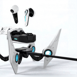 Auricolari Wireless Stile Mecha Alieno con ANC 5.<span class=keywords><strong>4</strong></span>, Controllo Touch, Bass Boost, Display LED, Impermeabili IPX-<span class=keywords><strong>4</strong></span> - Product Image 2