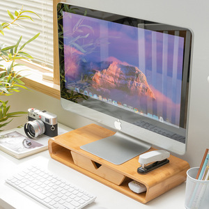 Soporte Elevador para Monitor de Computadora, Estante de Almacenamiento de Escritorio de Madera con Repisa para Organización de Escritorio - Product Image 2