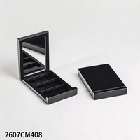 Palette de fards à paupières magnétique rectangulaire avec 4 emplacements pour pinceaux, boîte à blush 2/3 couleurs, emballage plastique cosmétique