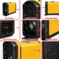 Chauffage de véhicule portable 12V avec télécommande et chauffage rapide, adapté aux camions, camping-cars et véhicules de chantier