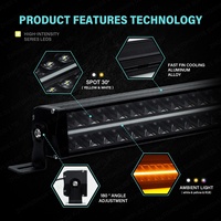 Barre Lumineuse LED RGB Ultra Lumineuse Double Rangée Étanche 10/20/30/40/52 Pouces pour Voiture Camion Véhicule Tout-Terrain 4x4 Projecteur Neuf
