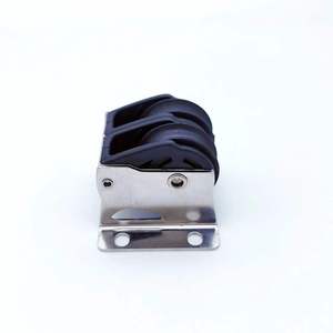 Thuyền buồm 29mm 1/8 inch Deluxe đôi thẳng đứng dẫn khối nhỏ thuyền khối phần cứng Hàng Hải ròng rọc thép không gỉ - Product Image 4