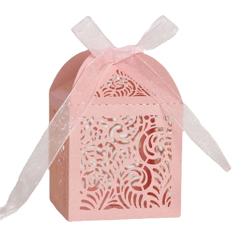 Kotak suvenir pernikahan mewah desain kupu-kupu lembut kemasan kotak permen hadiah Quinceanera manis untuk pesta