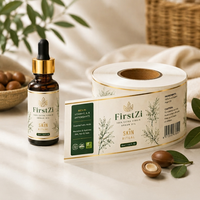 Étiquettes personnalisées en feuille d'or, résistantes à l'huile, pour cosmétiques et soins de la peau, impression d'étiquettes pour emballages compte-gouttes, pour flacons d'huiles essentielles en ambre
