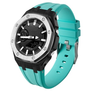 Boîtier de montre personnalisé en alliage de zinc pour <span class=keywords><strong>Casio</strong></span> 2100, accessoires de remplacement, bracelet en silicone, lunette pour kit de modification <span class=keywords><strong>Casio</strong></span> G A2100 - Product Image 2