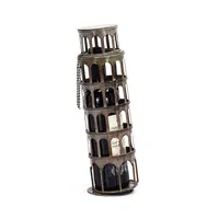 Portabottiglie da vino in metallo con Display da banco singolo a forma di torre pendente per Bar di arredamento per la casa