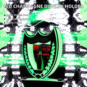 Support de présentation VIP moderne en acrylique avec logo personnalisé, éclairage LED lumineux et panneau de service pour clubs - Product Image 2