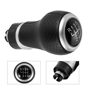 Car Gear <b>Shift</b> <b>Knob</b> Leather 5 Speed R13524 6 Speed Ergonomic For Audi Skoda Volkswagen Passat - Product Image 2