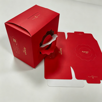 Boîte à pâtisserie rigide de luxe haut de gamme avec dorure à chaud et pelliculage mat, logo personnalisé imprimé, poignée pour cadeaux de desserts et pâtisseries