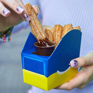 Caja de Embalaje para Churros y <span class=keywords><strong>Sushi</strong></span> Biodegradable y Ecológica con Logotipo Personalizado, con Soporte para Salsas, Recubrimiento UV, Materiales Reciclados, Tamaño Personalizado - Product Image 3