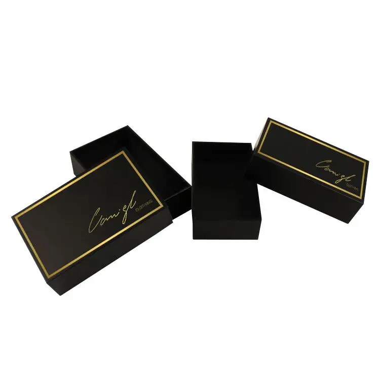 Embalagem de embalagem rígida de logotipo dourado, preto impresso do cartão de papel da fragrância garrafa jar perfume caixa de cosméticos de luxo