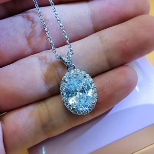 Collier pendentif de luxe pour femmes, chaîne en pierres précieuses naturelles, collier Titanic, cœur de l'océan bleu, amour éternel, bijoux - Product Image 6