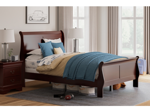 Cama de Matrimonio Estilo Luis Filipe Tradicional, con Panel de Madera Enchapada, Construcción de Ingeniería, Acabado Cálido y Elegante para Dormitorio - Product Image 2