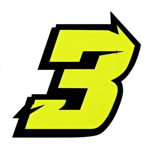 Neon Yellow Racing Number Car Sticker Reflective <b>Vinyl</b> Die <b>Cut</b> Self Adhesive Body Decal 100mm - Product Image 3