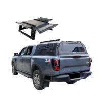 Camioneta Pickup Topper Aluminio/Acero Canopy Hard Top Canopy para Ford Ranger XLT/XLS/Wildtrak/Raptor Glass con las ventanas