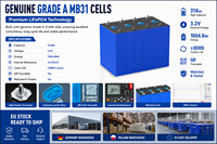 Celda de Batería LiFePO4 3.2V 314Ah MB31 para UPS y Proyectos Solares, Almacén Local en la UE, DDP Libre de Impuestos, Entrega en 3-7 Días, Grado A, Venta al Por Mayor