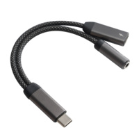 2 en 1Type USBC à 3.5mm Femelle Adaptateur de chargeur rapide Connecteur Y Branch Splitter Audio Cable for Phone Laptop AUX Amplifier