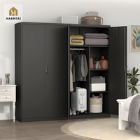 Lemari Pakaian Modern Ramah Lingkungan HarmTai 2 Pintu Kayu dengan Kunci dan Gagang Tersembunyi untuk Penyimpanan Pakaian Kamar Tidur