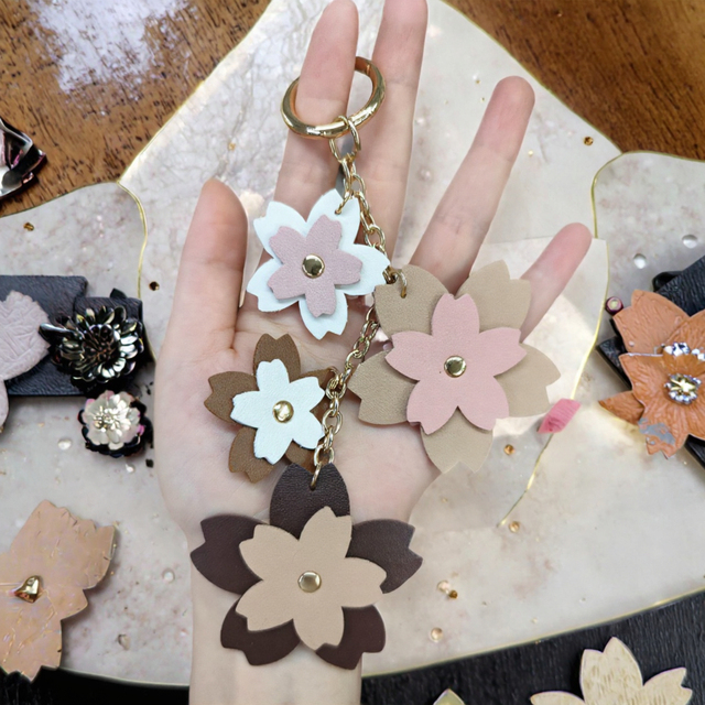 RTS Cute PU Leather Digital Photo Keychain Flowers Keyring Bag Charms Pendant Customized Valentine's Anniversary Gift