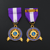 Medallón rotativo de oro internacional, metal, esmalte suave personalizado