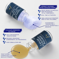 Kit de Soins Anti-Âge Fermentés : Peptides de Cuivre Nano Bleu pour Réparation et Raffermissement du Visage, Traitement en Poudre Lyophilisée